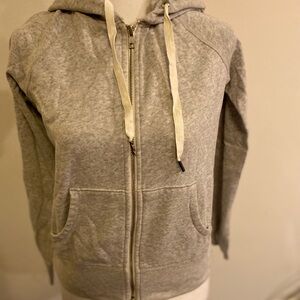 J CREW gray hoodie sweatshirt  zip up size XXS , like new and very soft